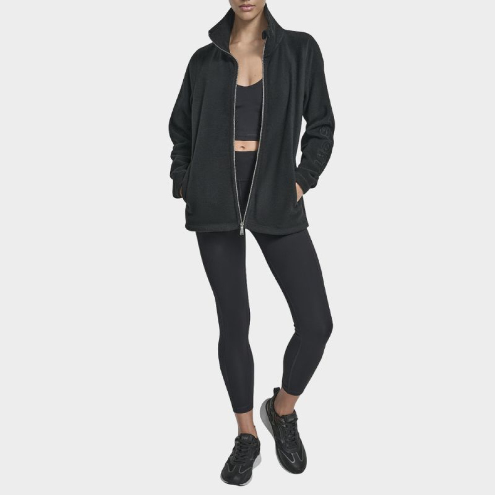 DKNY</br>DKNY DP5J9481-BLK Γυναικεία Ζακέτα Fleece Μαύρο DKNY</br>DKNY DP5J9481-BLK Γυναικεία Ζακέτα Fleece Μαύρο