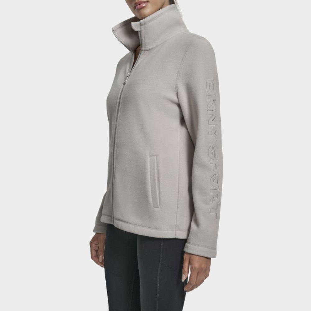 DKNY</br>DKNY DP5J9481-OTA Γυναικεία Ζακέτα Fleece Γκρι DKNY</br>DKNY DP5J9481-OTA Γυναικεία Ζακέτα Fleece Γκρι