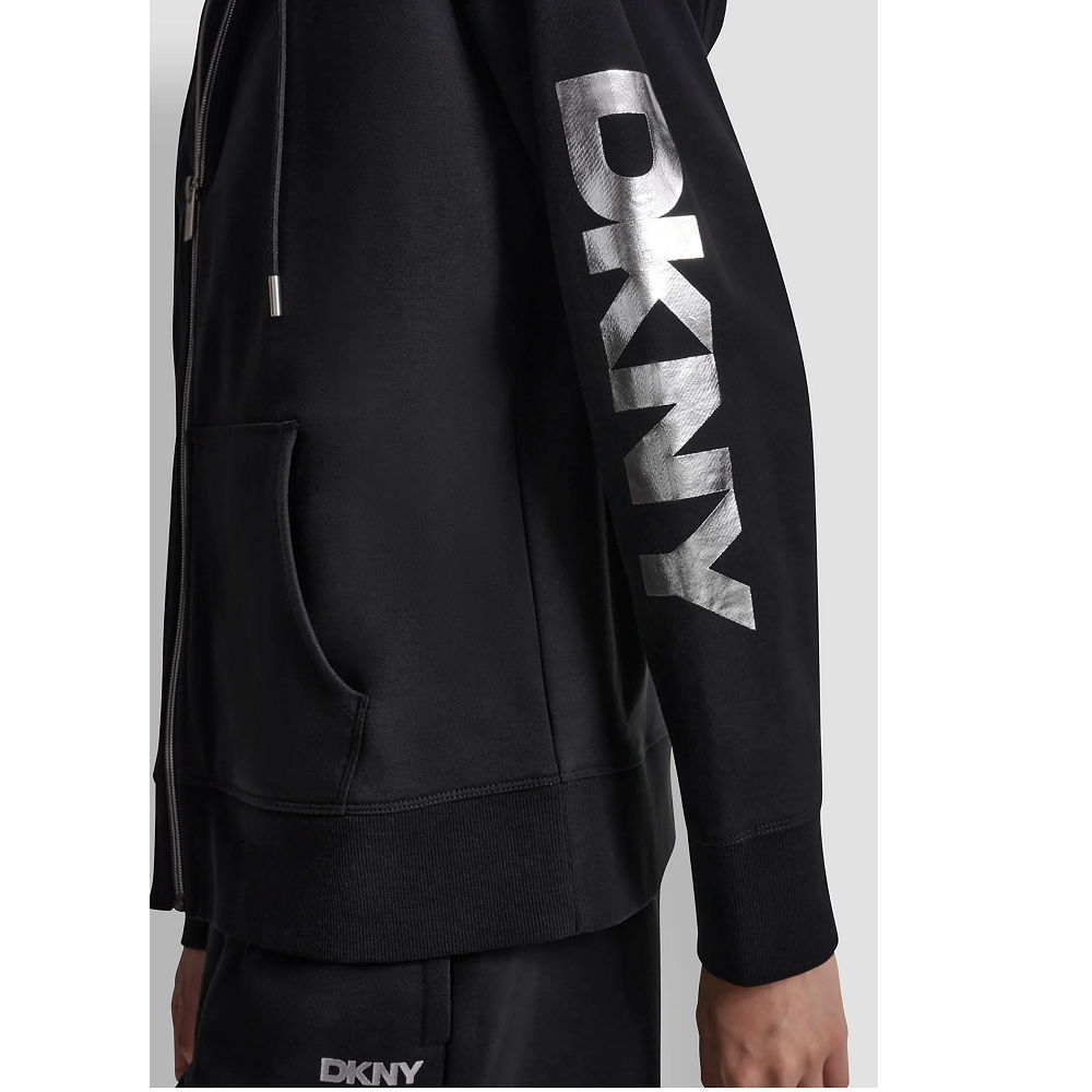 DKNY</br>DKNY DP6J9715-BSV Γυναικεία Ζακέτα Φούτερ Μαύρο/Ασημί