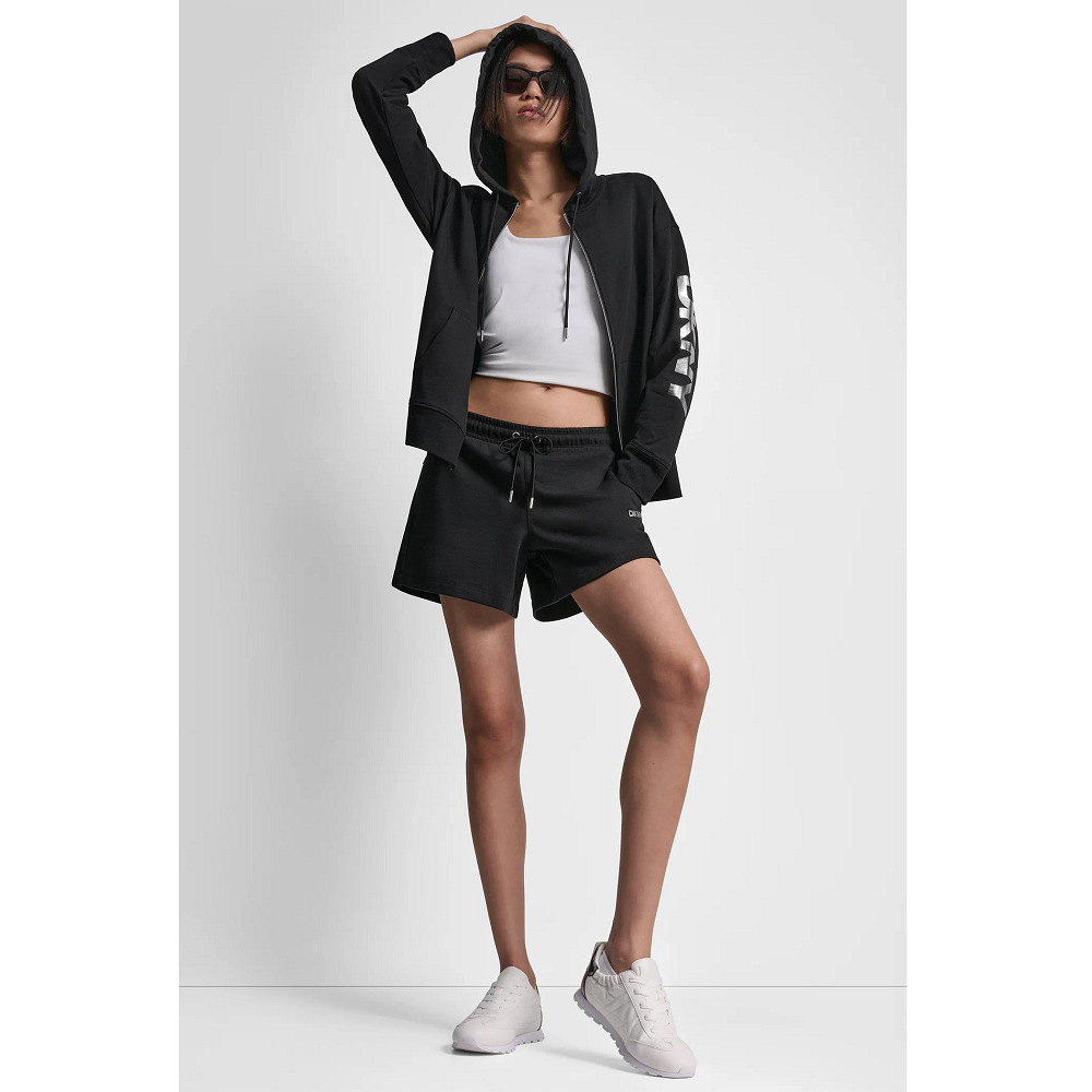 DKNY</br>DKNY DP6J9715-BSV Γυναικεία Ζακέτα Φούτερ Μαύρο/Ασημί