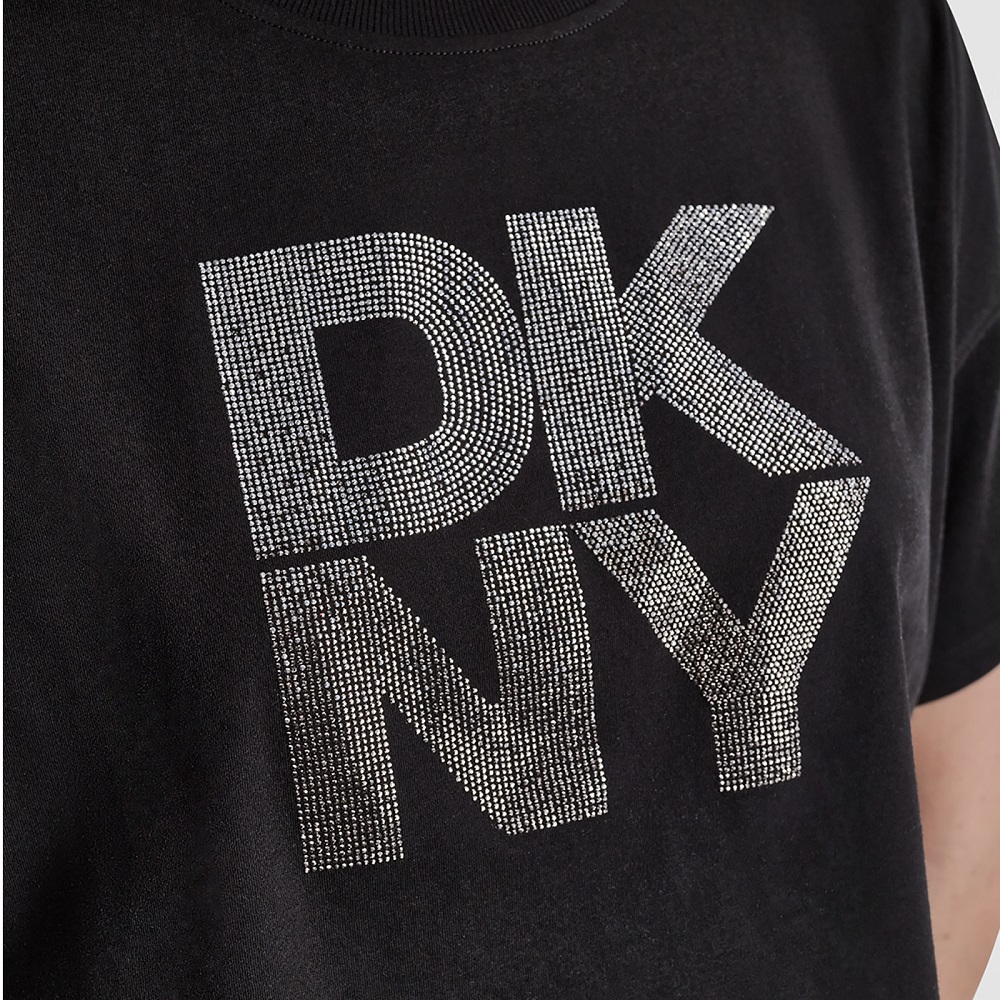DKNY</br>DKNY DP6T1731-FRO Γυναικείο T-shirt Μαύρο/Ασημί DKNY</br>DKNY DP6T1731-FRO Γυναικείο T-shirt Μαύρο/Ασημί