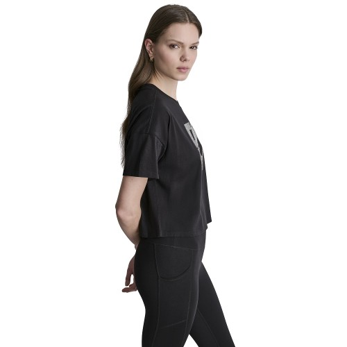 DKNY DP6T1731-FRO Γυναικείο T-shirt Μαύρο/Ασημί