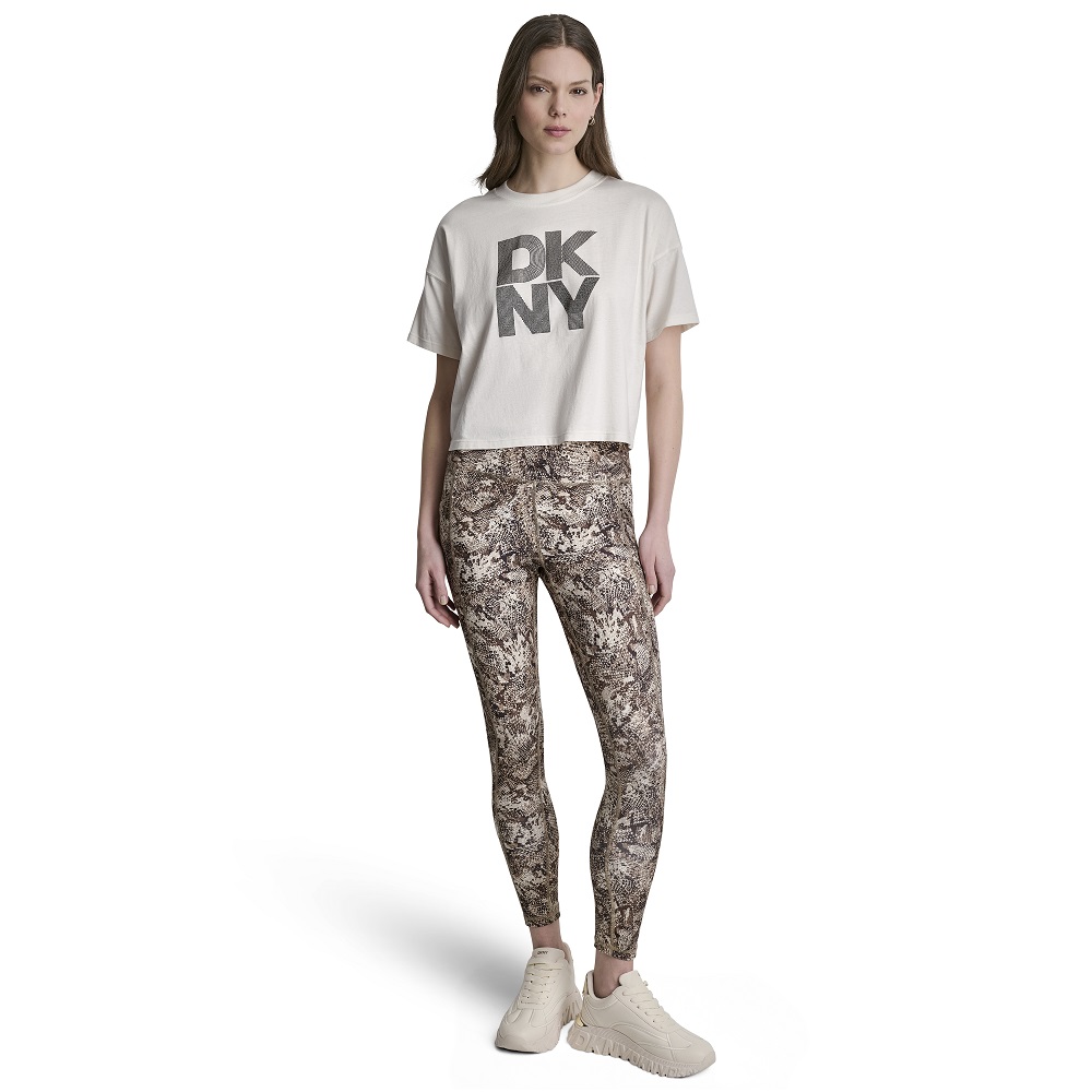 DKNY</br>DKNY DP6T1731-FRQ Γυναικείο T-shirt Εκρού/Καφέ DKNY</br>DKNY DP6T1731-FRQ Γυναικείο T-shirt Εκρού/Καφέ