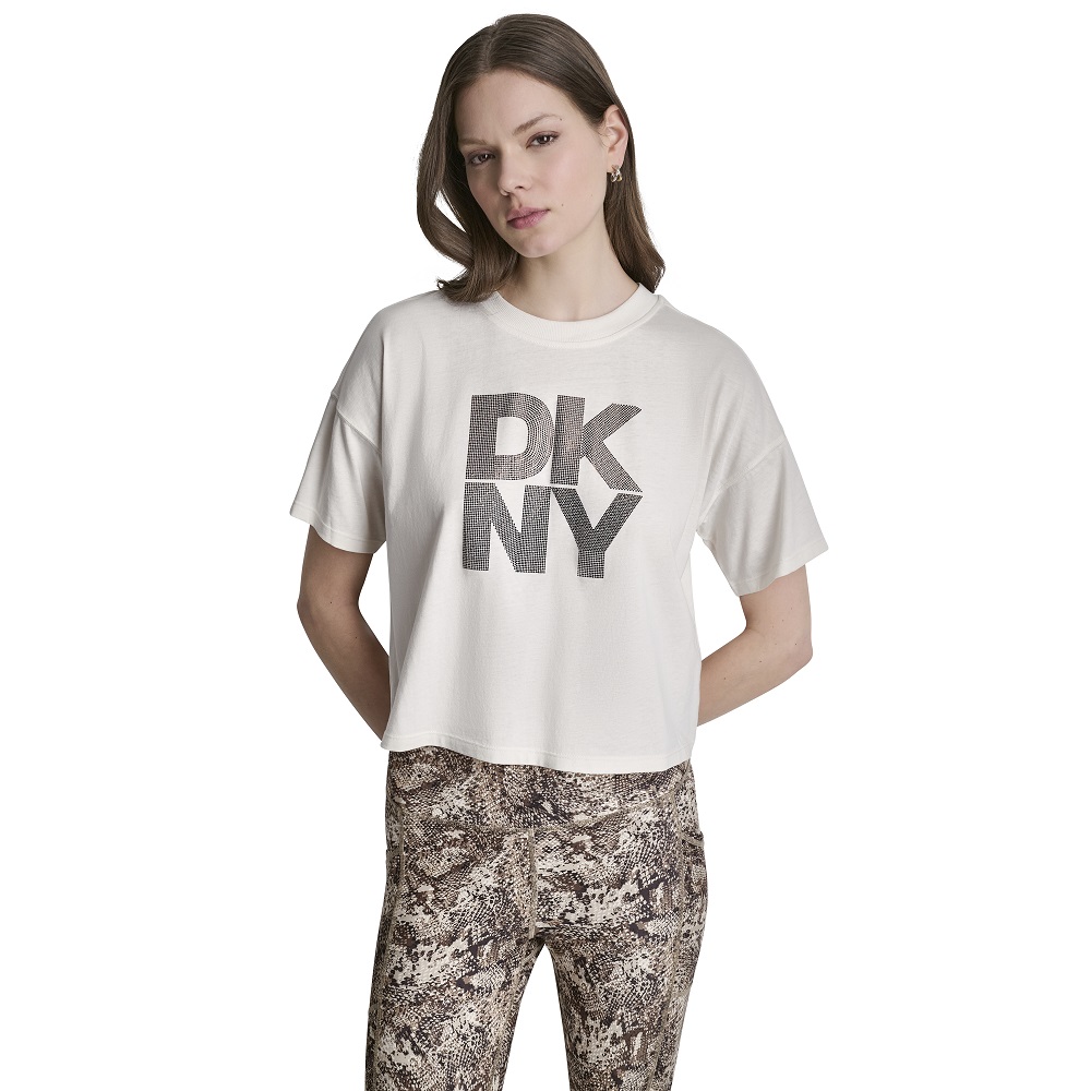 DKNY</br>DKNY DP6T1731-FRQ Γυναικείο T-shirt Εκρού/Καφέ DKNY</br>DKNY DP6T1731-FRQ Γυναικείο T-shirt Εκρού/Καφέ