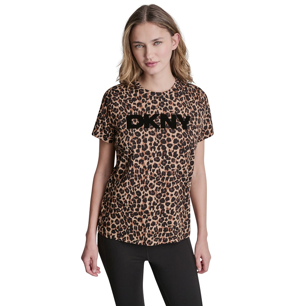 DKNY</br>DKNY DP6T1756-GV0 Γυναικείο T-shirt Λεοπάρ Κάμελ DKNY</br>DKNY DP6T1756-GV0 Γυναικείο T-shirt Λεοπάρ Κάμελ