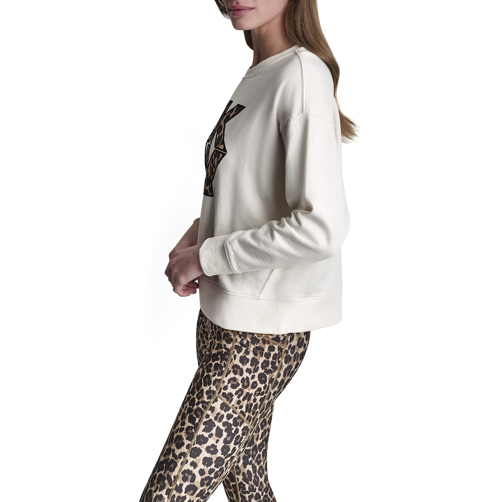 DKNY</br>DKNY DP6T1867-HLB Γυναικείο Φούτερ Εκρού Λεοπάρ Κάμελ DKNY</br>DKNY DP6T1867-HLB Γυναικείο Φούτερ Εκρού Λεοπάρ Κάμελ