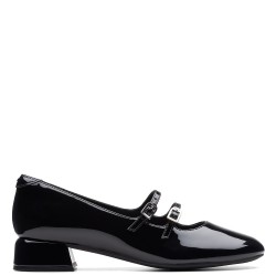 CLARKS</br>Γυναικεία Loafers Μαύρο Λουστρίνι DAISS30 SHINE 