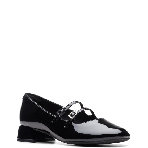 Clarks DAISS30 SHINE Γυναικεία Loafers Μαύρο Λουστρίνι