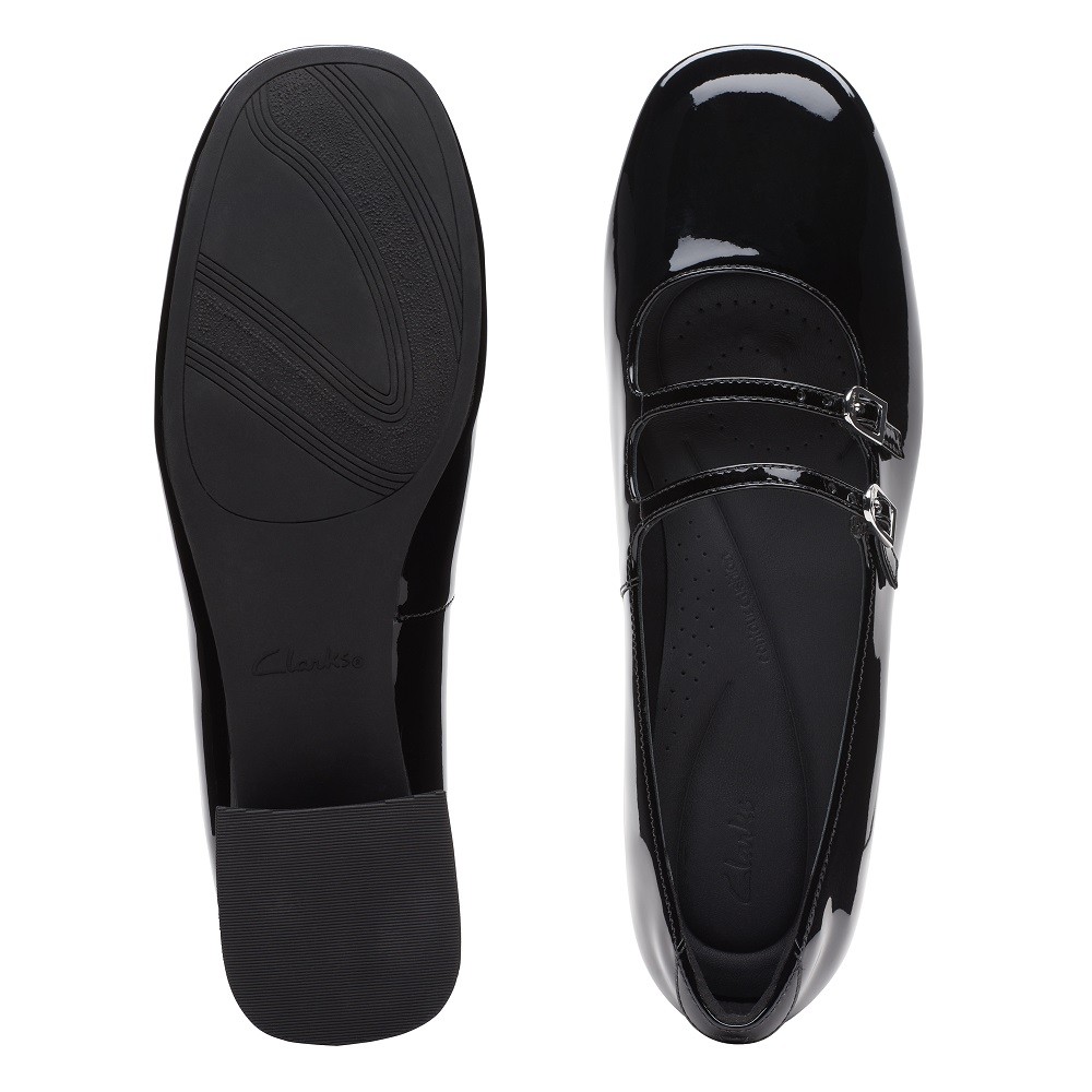 CLARKS</br>Γυναικεία Loafers Μαύρο Λουστρίνι DAISS30 SHINE Clarks CLARKS</br>Γυναικεία Loafers Μαύρο Λουστρίνι DAISS30 SHINE Clarks