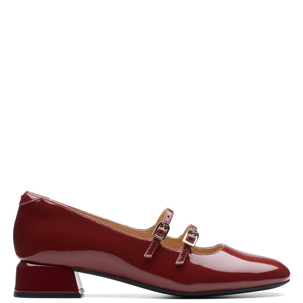 CLARKS</br>Clarks DAISS30 SHINE Γυναικεία Loafers Μπορντό Λουστρίνι CLARKS</br>Clarks DAISS30 SHINE Γυναικεία Loafers Μπορντό Λουστρίνι