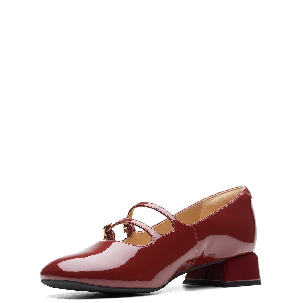 CLARKS</br>Clarks DAISS30 SHINE Γυναικεία Loafers Μπορντό Λουστρίνι CLARKS</br>Clarks DAISS30 SHINE Γυναικεία Loafers Μπορντό Λουστρίνι