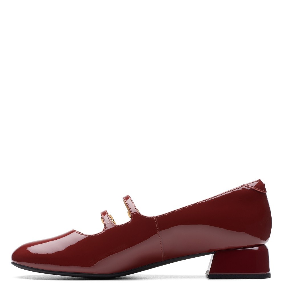 CLARKS</br>Clarks DAISS30 SHINE Γυναικεία Loafers Μπορντό Λουστρίνι CLARKS</br>Clarks DAISS30 SHINE Γυναικεία Loafers Μπορντό Λουστρίνι