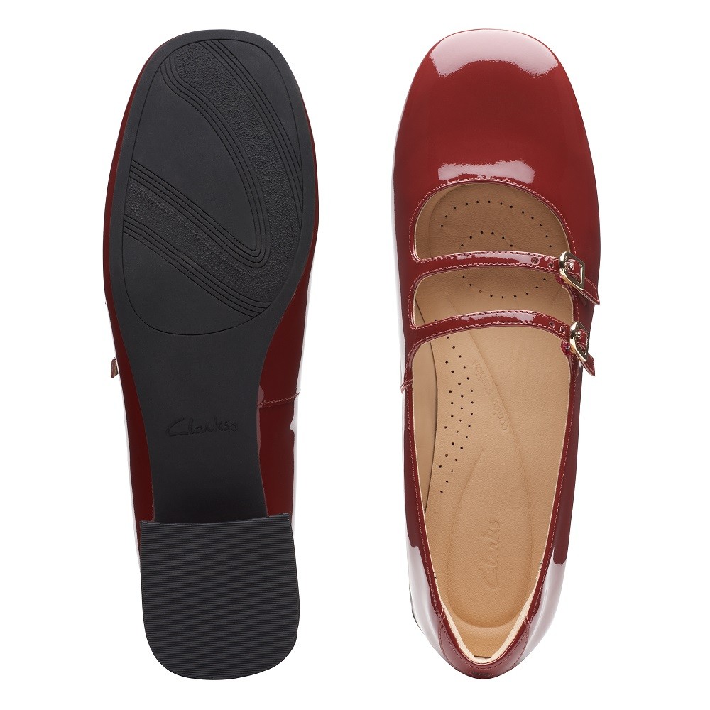 CLARKS</br>Clarks DAISS30 SHINE Γυναικεία Loafers Μπορντό Λουστρίνι CLARKS</br>Clarks DAISS30 SHINE Γυναικεία Loafers Μπορντό Λουστρίνι