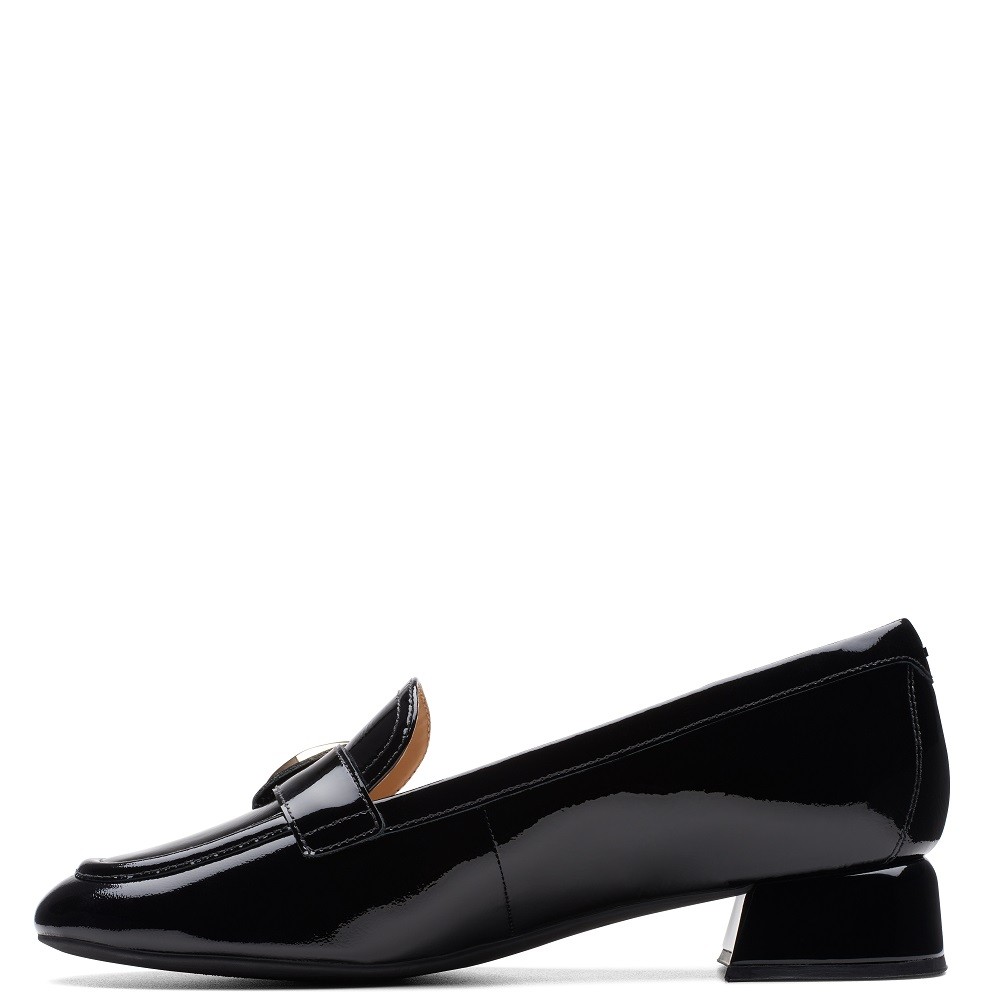 CLARKS</br>Γυναικεία Loafers Μαύρο Λουστρίνι DAISS30 TRIM Clarks CLARKS</br>Γυναικεία Loafers Μαύρο Λουστρίνι DAISS30 TRIM Clarks