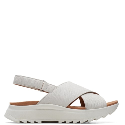 Clarks DASHLITE WISH Γυναικεία Σανδάλια Off White Δέρμα