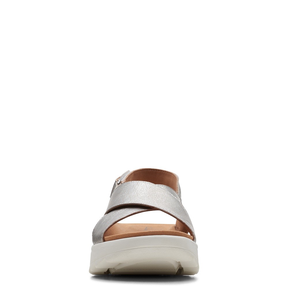CLARKS</br>Γυναικεία Σανδάλια Ασημί Δέρμα DASHLITE WISH Clarks CLARKS</br>Γυναικεία Σανδάλια Ασημί Δέρμα DASHLITE WISH Clarks