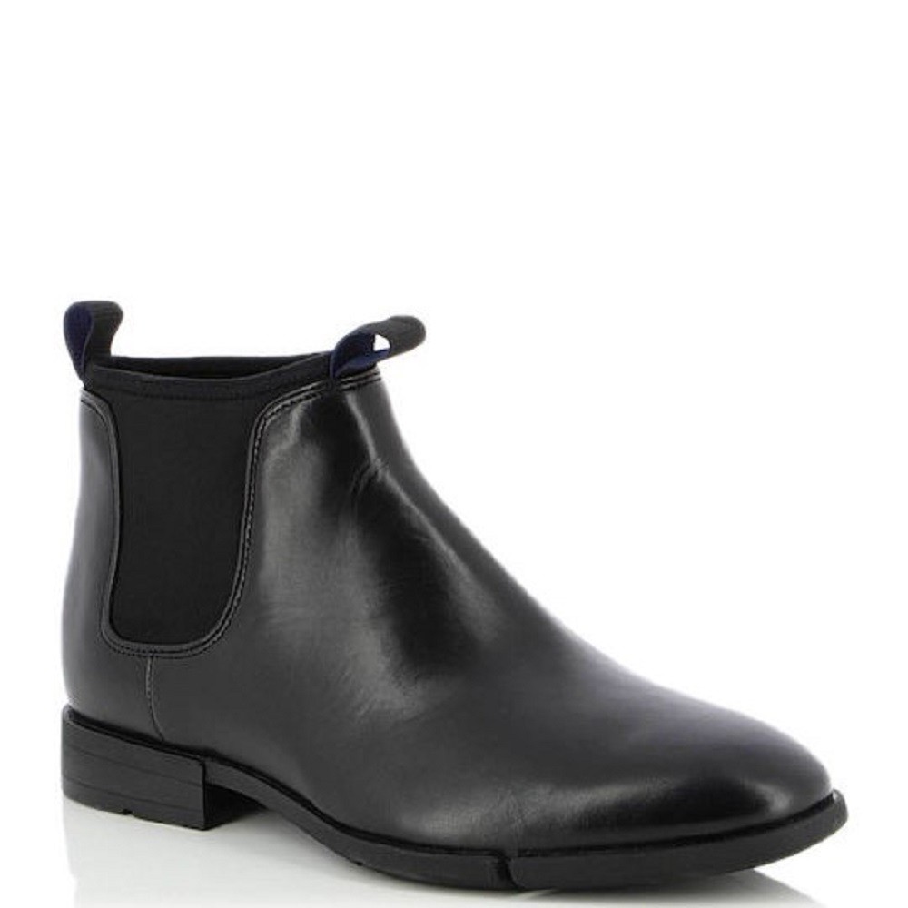 CLARKS</br>Ανδρικά Μποτάκια Μαύρο Δέρμα Chelsea DAULTON UP Clarks