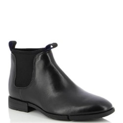 Ανδρικά Μποτάκια Μαύρο Δέρμα Chelsea DAULTON UP Clarks