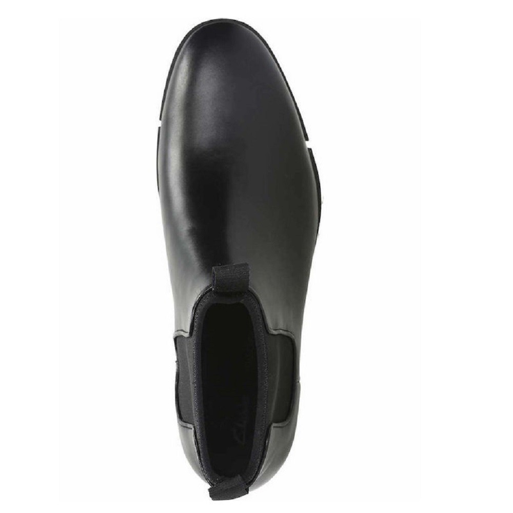 CLARKS</br>Ανδρικά Μποτάκια Μαύρο Δέρμα Chelsea DAULTON UP Clarks