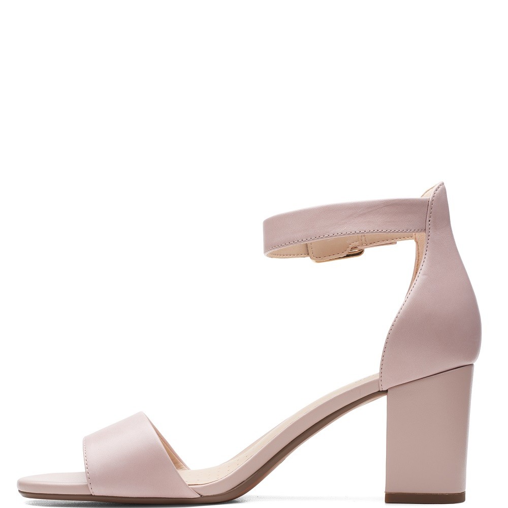 CLARKS</br>Γυναικεία Πέδιλα Nude Δέρμα  DEVA MAE Clarks