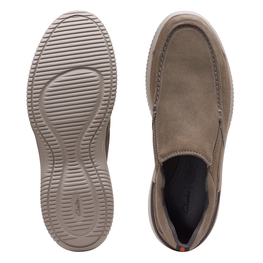 CLARKS</br>Ανδρικά Παντοφλέ Παπούτσια Καφέ Suede DONAWAY FREE Clarks CLARKS</br>Ανδρικά Παντοφλέ Παπούτσια Καφέ Suede DONAWAY FREE Clarks