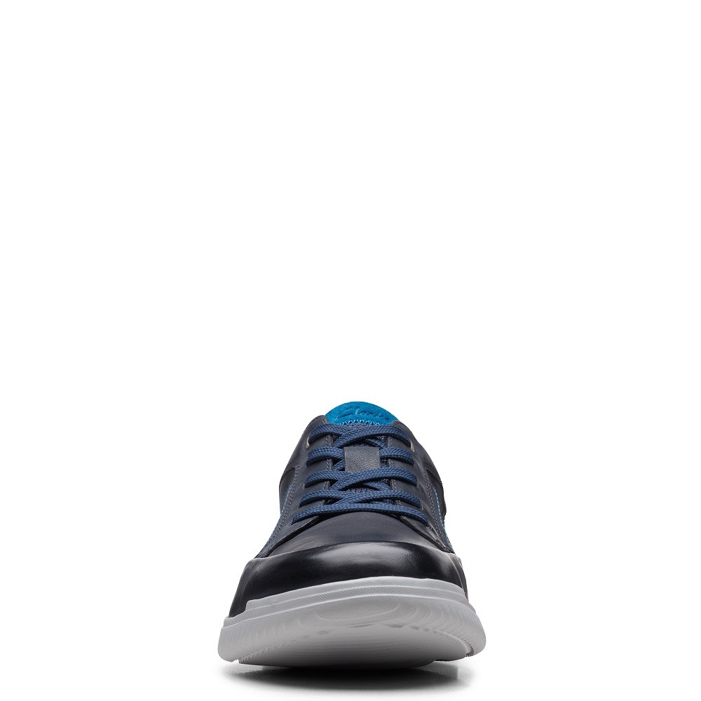 CLARKS</br>Ανδρικά Δετά Παπούτσια Μπλε Δέρμα DONAWAY RUN Clarks CLARKS</br>Ανδρικά Δετά Παπούτσια Μπλε Δέρμα DONAWAY RUN Clarks