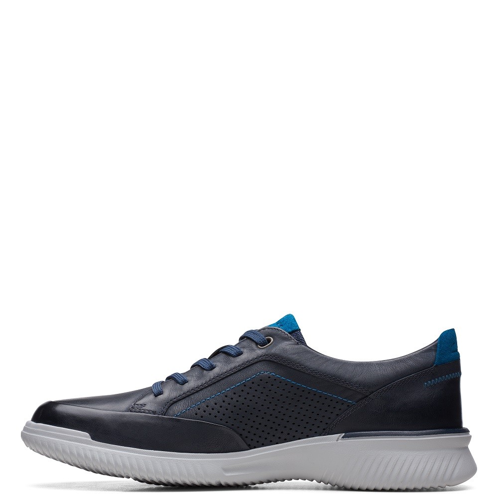CLARKS</br>Ανδρικά Δετά Παπούτσια Μπλε Δέρμα DONAWAY RUN Clarks CLARKS</br>Ανδρικά Δετά Παπούτσια Μπλε Δέρμα DONAWAY RUN Clarks