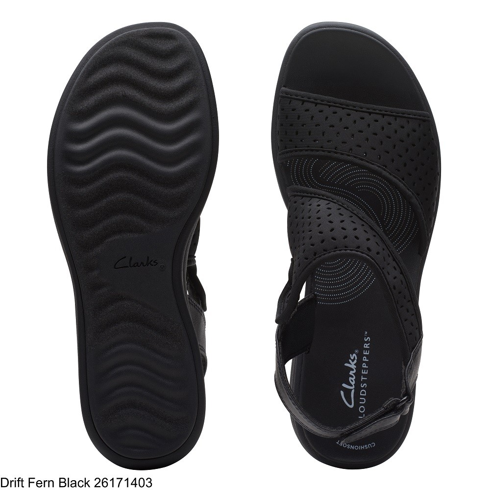 CLARKS</br>Γυναικεία Σανδάλια Μαύρο DRIFT FERN Clarks