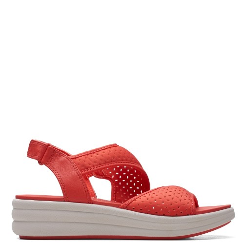 Clarks DRIFT FERN Γυναικεία Σανδάλια Κοραλί
