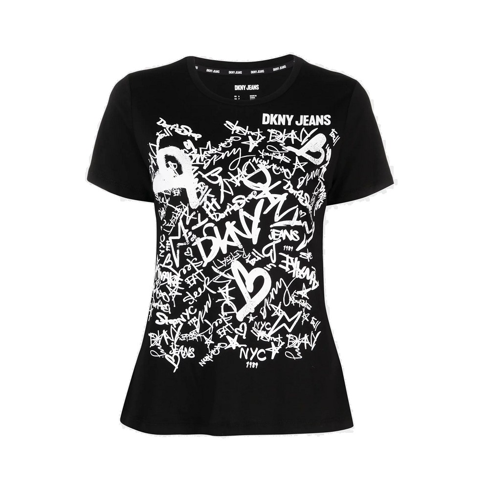 DKNY</br>Γυναικείο Τ-shirt Μαύρο /Λευκό E34TBDNA-BLW DKNY DKNY</br>Γυναικείο Τ-shirt Μαύρο /Λευκό E34TBDNA-BLW DKNY