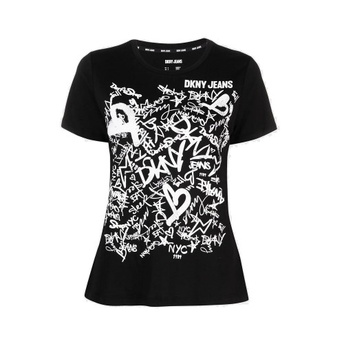 Γυναικείο Τ-shirt Μαύρο /Λευκό E34TBDNA-BLW DKNY