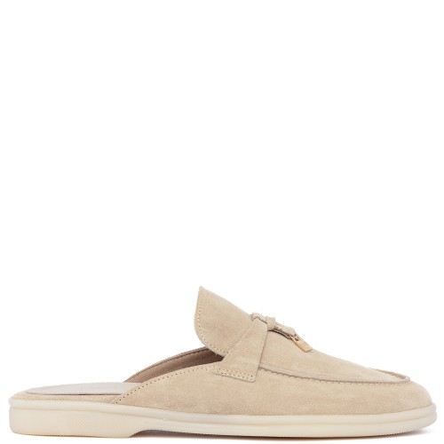 Komis & Komis E501 Γυναικεία Mules Εκρού Suede