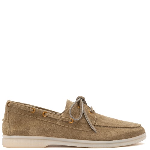 Komis & Komis E509 Γυναικεία Boat-Shoes Μπεζ Suede