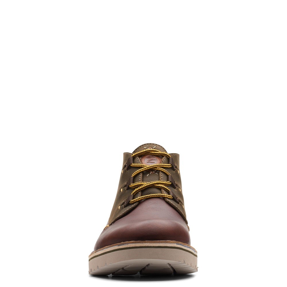 CLARKS</br>Ανδρικά Μποτάκια Ταμπά Δέρμα EASTFORD MID Clarks