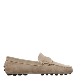 Ανδρικά Μοκασίνια/Loafers Μπεζ Suede ELIO-00K2 Kalogirou