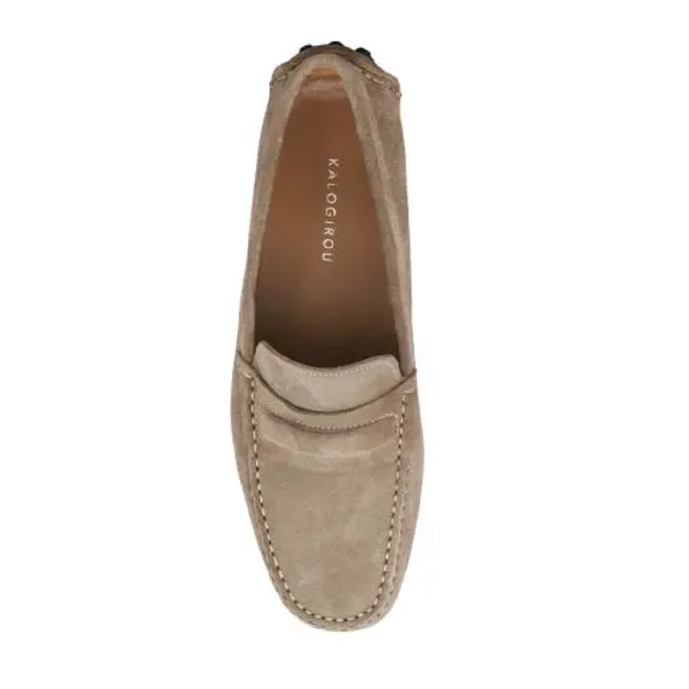 KALOGIROU</br>Ανδρικά Μοκασίνια/Loafers Μπεζ Suede ELIO-00K2 Kalogirou