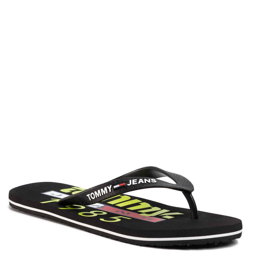 TOMMY HILFIGER</br>Ανδρικές Σαγιονάρες Μαύρο EM0EM00430-BDS Tommy Hilfiger
