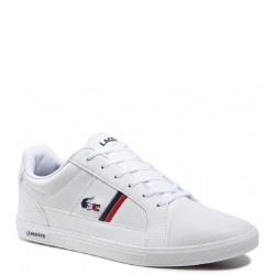 Ανδρικά Sneakers Λευκό/Μπλε/Κόκκινο Δέρμα EUROPA TRI 1 SMA 7-39SMA0031407 Lacoste