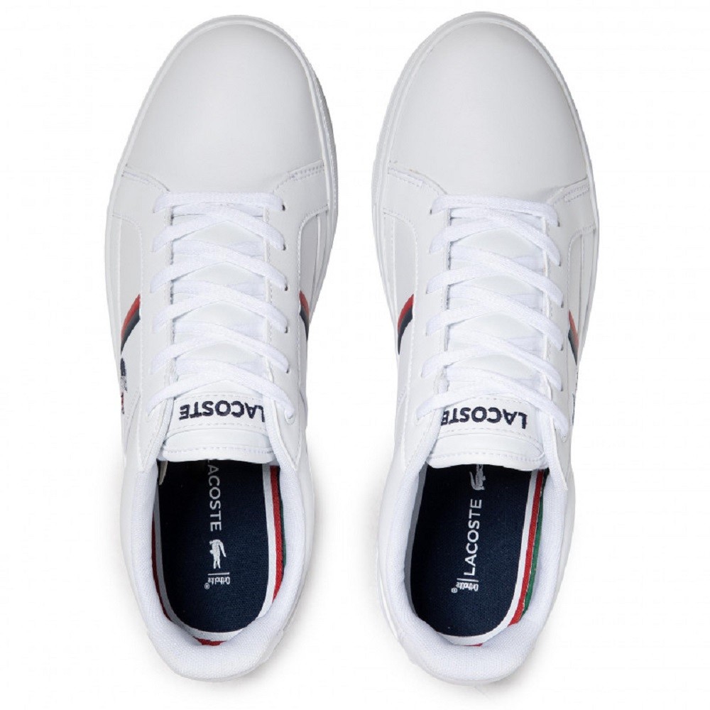 LACOSTE</br>Ανδρικά Sneakers Λευκό/Μπλε/Κόκκινο Δέρμα EUROPA TRI 1 SMA 7-39SMA0031407 Lacoste LACOSTE</br>Ανδρικά Sneakers Λευκό/Μπλε/Κόκκινο Δέρμα EUROPA TRI 1 SMA 7-39SMA0031407 Lacoste