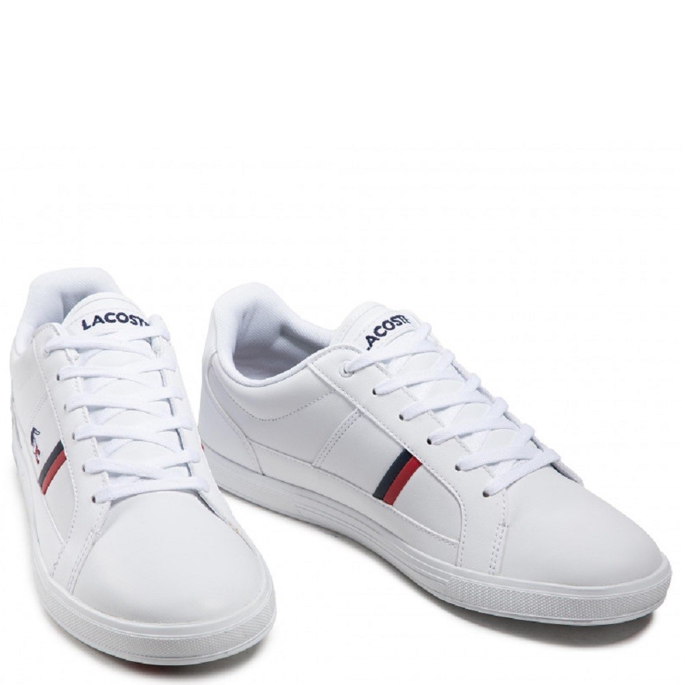 LACOSTE</br>Ανδρικά Sneakers Λευκό/Μπλε/Κόκκινο Δέρμα EUROPA TRI 1 SMA 7-39SMA0031407 Lacoste LACOSTE</br>Ανδρικά Sneakers Λευκό/Μπλε/Κόκκινο Δέρμα EUROPA TRI 1 SMA 7-39SMA0031407 Lacoste