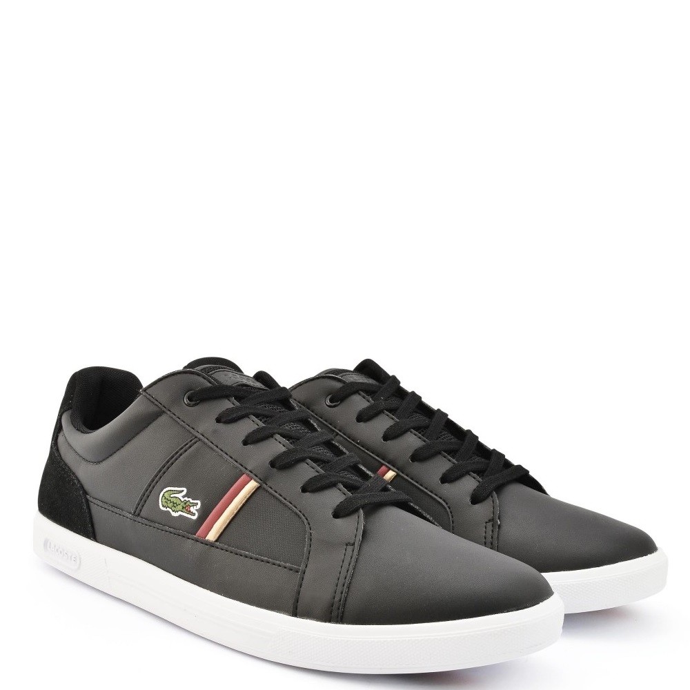 LACOSTE</br>Ανδρικά Sneakers Μαύρο/Κόκκινο Δέρμα EUROPA 319 1 SMA 7-38SMA00171B5 Lacoste LACOSTE</br>Ανδρικά Sneakers Μαύρο/Κόκκινο Δέρμα EUROPA 319 1 SMA 7-38SMA00171B5 Lacoste