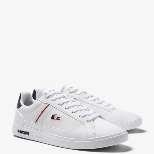 Ανδρικά Sneakers Λευκό/Μπλε/Κόκκινο Δέρμα EUROPA PRO TRI 745SMA0117407 Lacoste Ανδρικά Sneakers Λευκό/Μπλε/Κόκκινο Δέρμα EUROPA PRO TRI 745SMA0117407 Lacoste