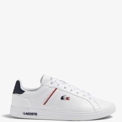 Ανδρικά Sneakers Λευκό/Μπλε/Κόκκινο Δέρμα EUROPA PRO TRI 745SMA0117407 Lacoste