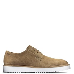 Ανδρικά Δετά Παπούτσια Μπεζ Suede ERNEST WALK Clarks
