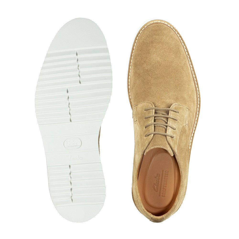 CLARKS</br>Ανδρικά Δετά Παπούτσια Μπεζ Suede ERNEST WALK Clarks CLARKS</br>Ανδρικά Δετά Παπούτσια Μπεζ Suede ERNEST WALK Clarks