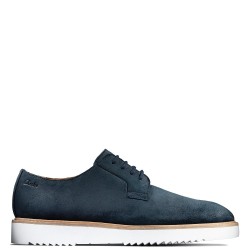 Ανδρικά Δετά Παπούτσια Μπλε Suede ERNEST WALK Clarks