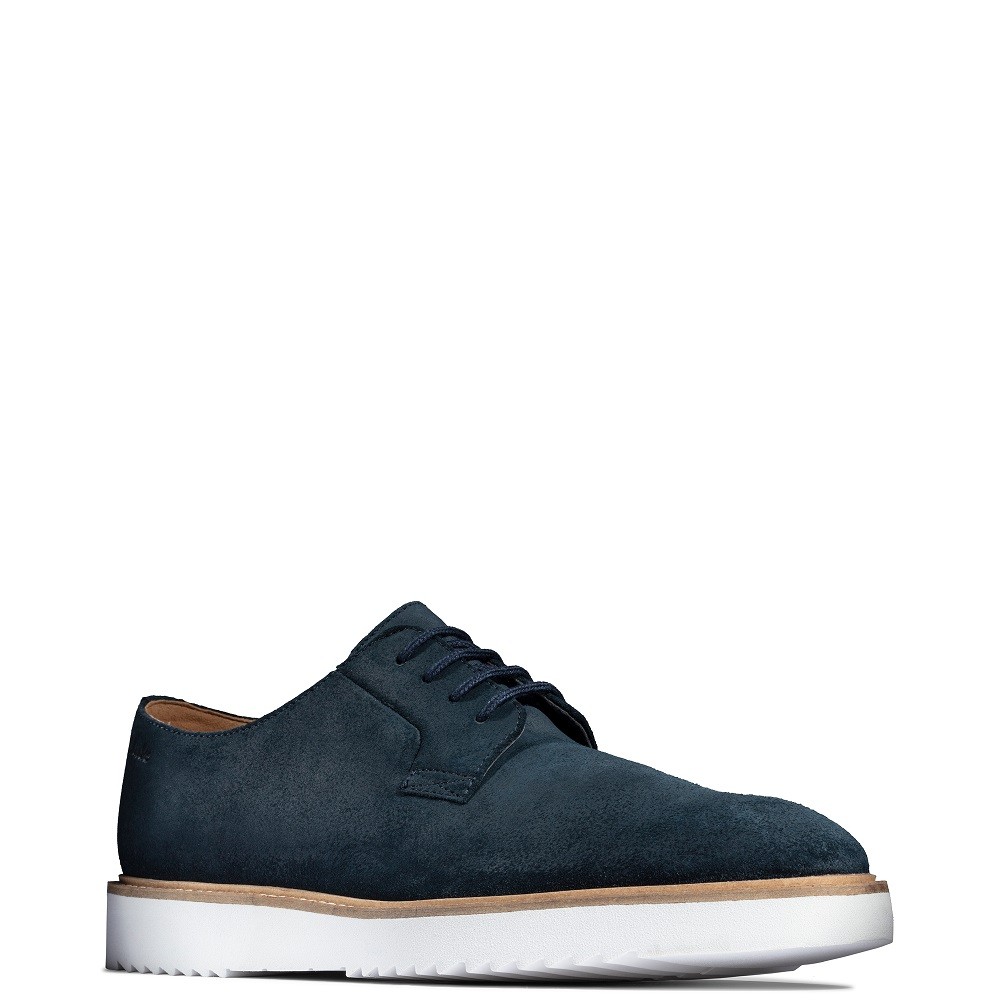 CLARKS</br>Ανδρικά Δετά Παπούτσια Μπλε Suede ERNEST WALK Clarks CLARKS</br>Ανδρικά Δετά Παπούτσια Μπλε Suede ERNEST WALK Clarks
