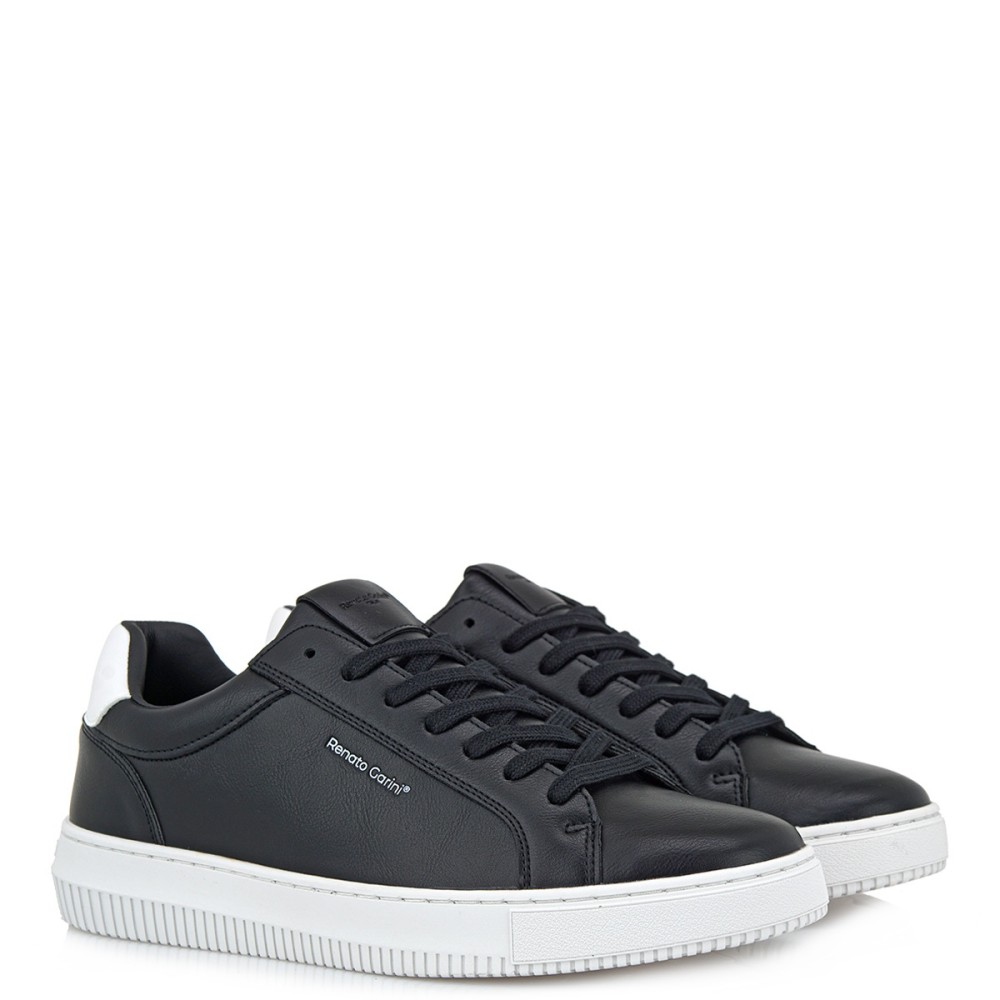 RENATO GARINI</br>Ανδρικά Sneakers Μαύρο/Λευκό FABIO-9-1952-QD Renato Garini RENATO GARINI</br>Ανδρικά Sneakers Μαύρο/Λευκό FABIO-9-1952-QD Renato Garini