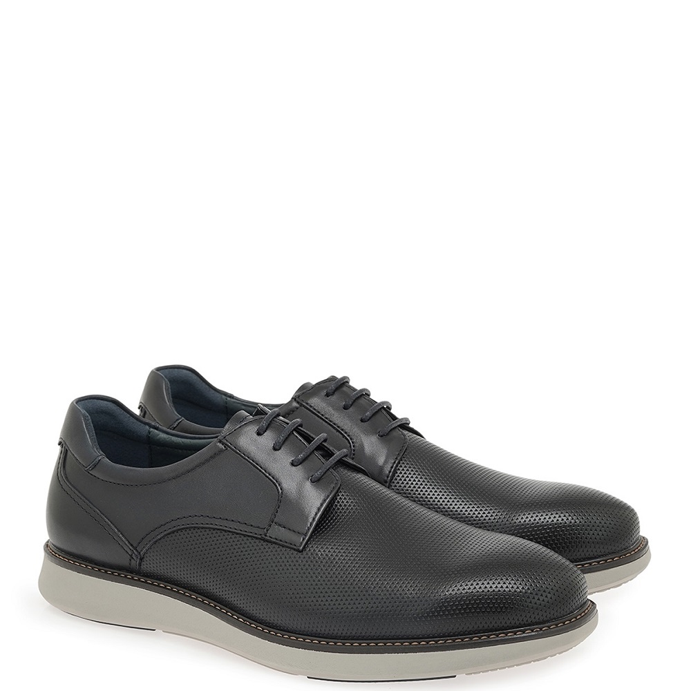 RENATO GARINI</br>Renato Garini FB283-1 Ανδρικά Δετά Παπούτσια Μπλε Δέρμα Τρυπητό