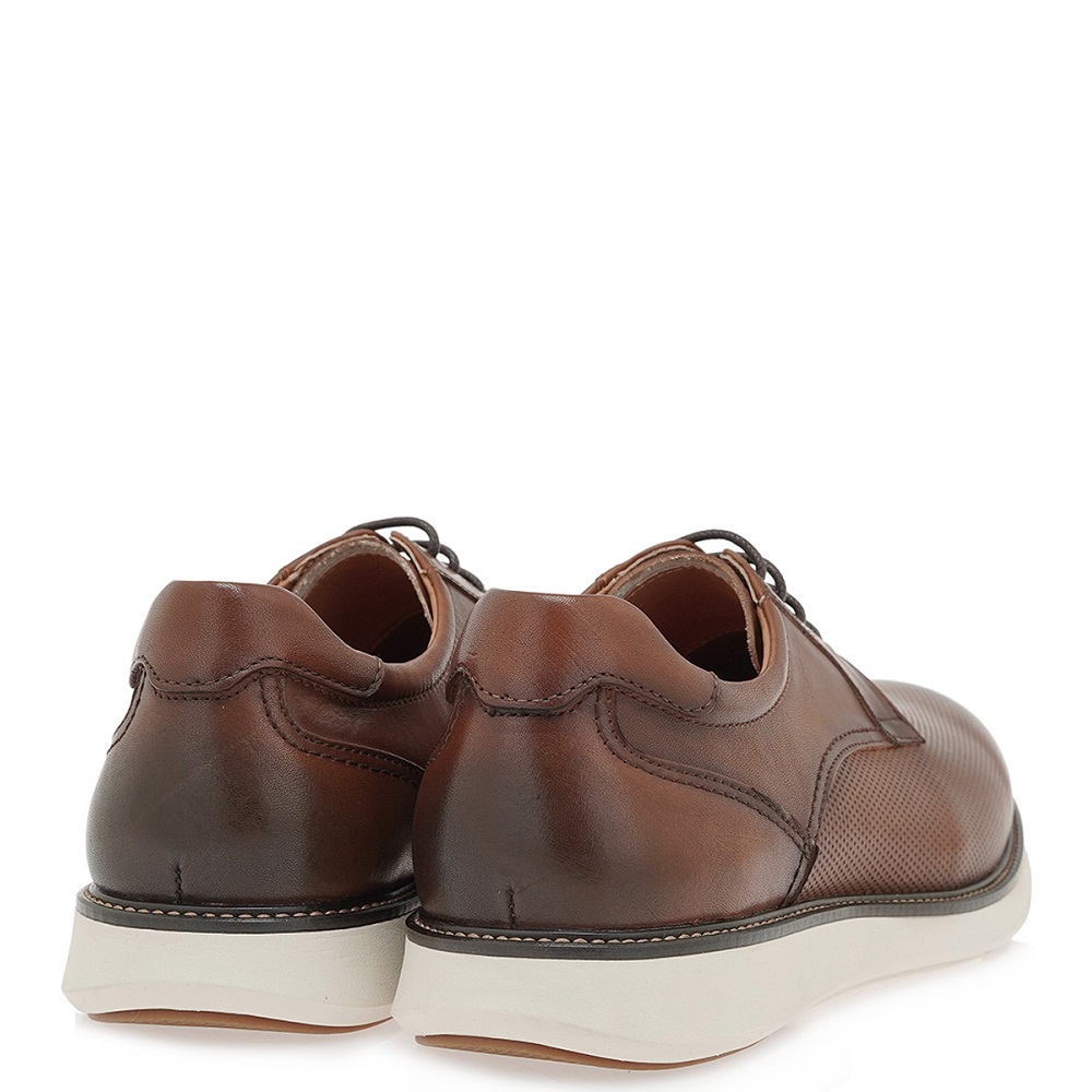 RENATO GARINI</br>Renato Garini FB283-1 Ανδρικά Δετά Παπούτσια Ταμπά Δέρμα Τρυπητό